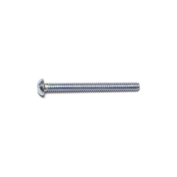 Midwest Fastener #10-24 x 2 in Slotted Round Machine Screw, Zinc Plated Steel, 40 PK 60966 - main